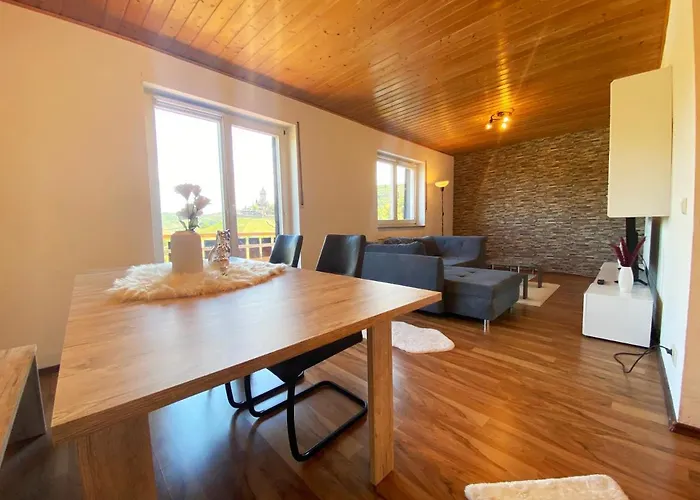 Burg Panorama Blick Moderne Zentrale Apartment